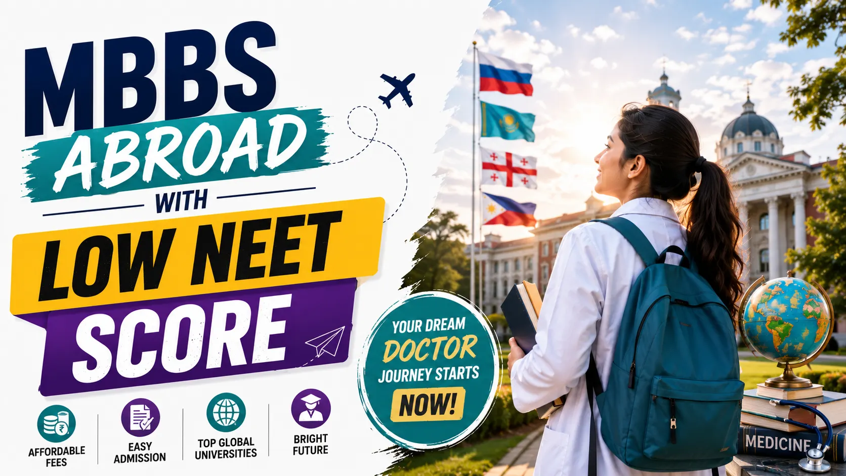 MBBS Admission Abroad with Low NEET Score 2026: Fees, Eligibility, Countries and Best Options