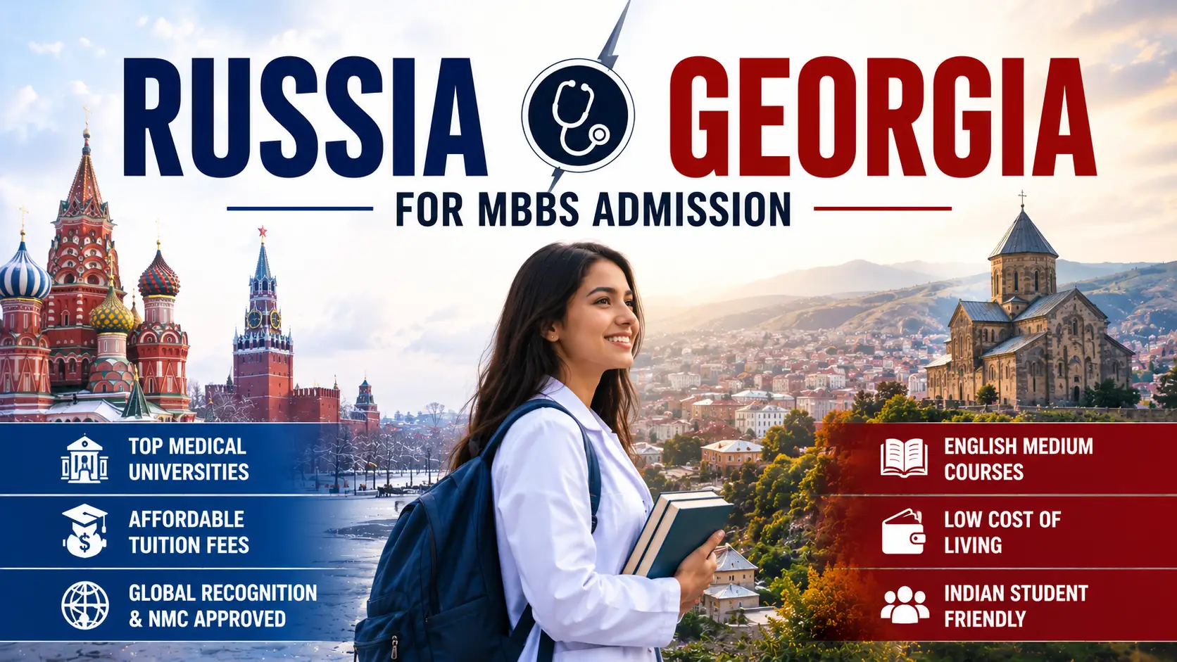 Russia vs Georgia for MBBS Admission 2026: Fees, FMGE, Universities and NMC Rules for Indian Students